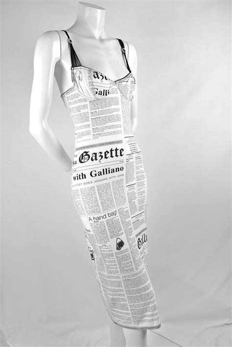 galliano newspaper dress